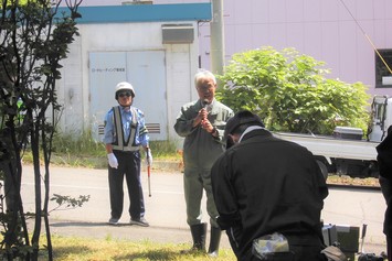 パンケ歌志内川の河川清掃