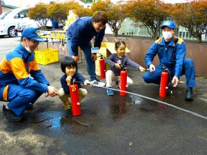 消火器取扱訓練の様子