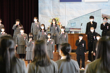 石山中学校卒業式